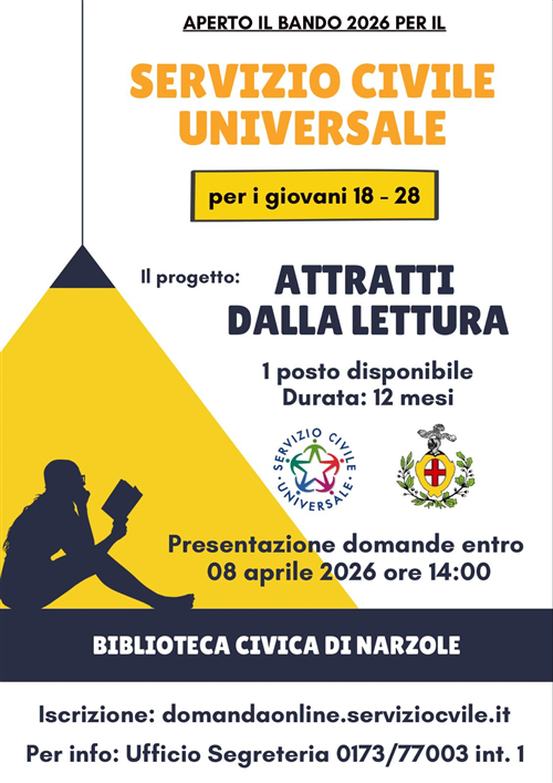 Servizio Civile Universale: Progetto Attratti dalla lettura
